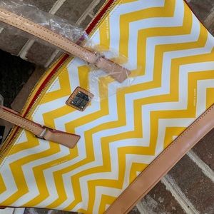 Yellow chevron dooney & Bourne tote bag